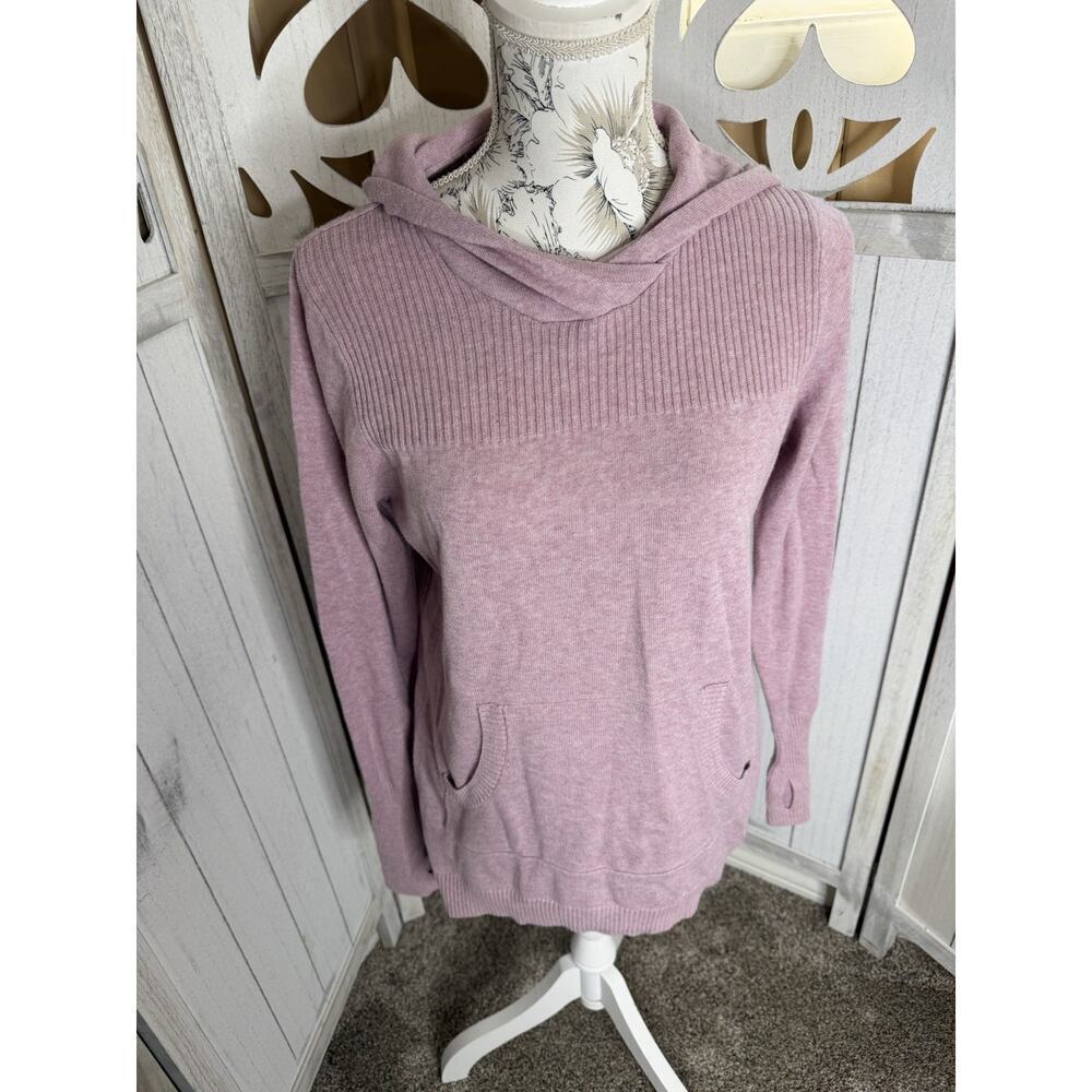 Akini Purple Pink Long Sleeve Hooded Sweater Yoga Bohemian Size Medium